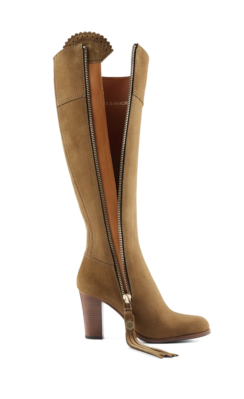 Fairfax and Favor High Heeled Regina Suede Regular Fit Tan-3